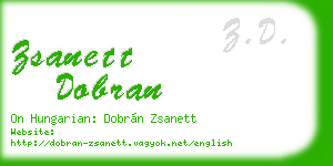 zsanett dobran business card