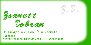 zsanett dobran business card